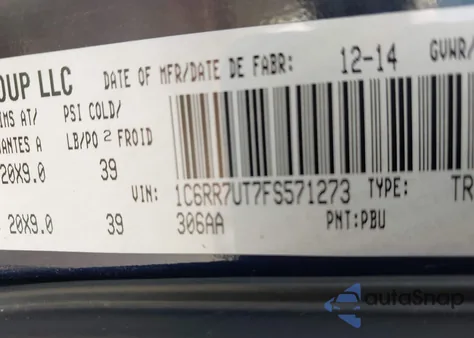 2015 Ram 1500 Sport из США, поврежденный, VIN 1C6RR7UT7FS571273